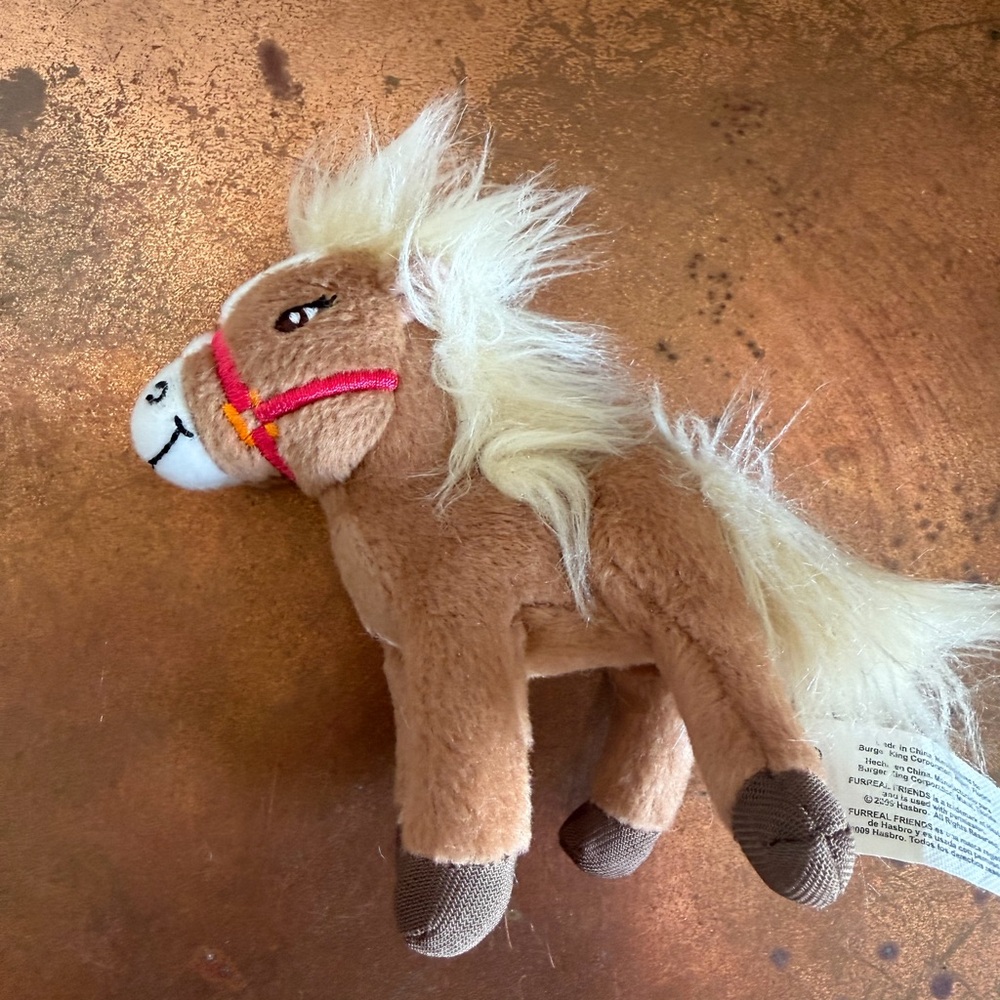 Brown Plush Pony with Blonde Mane - 2009 Hasbro Furreal Friends